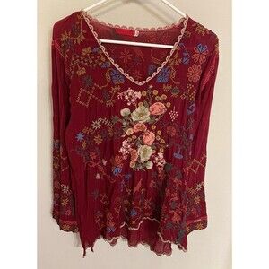Johnny Was Canterie Women’s Ladies Blouse Shirt, Size Adult Large
